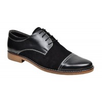Pantofi barbati casual din piele naturala - Model Mario 1 Negru 